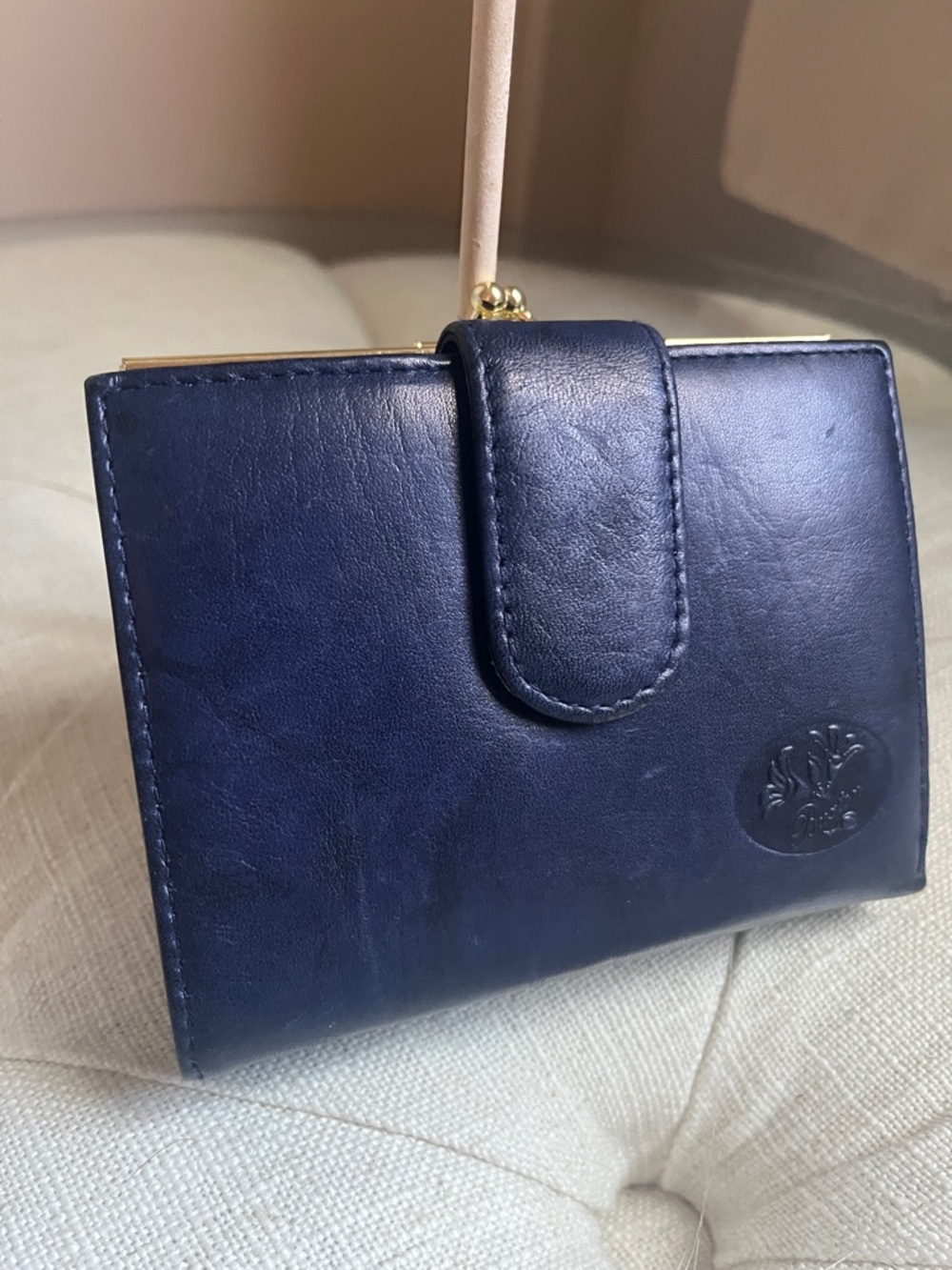 Julia Buxton Heiress Cardex Navy Blue Exterior Leather Women's Wallet - Picture 2 of 12